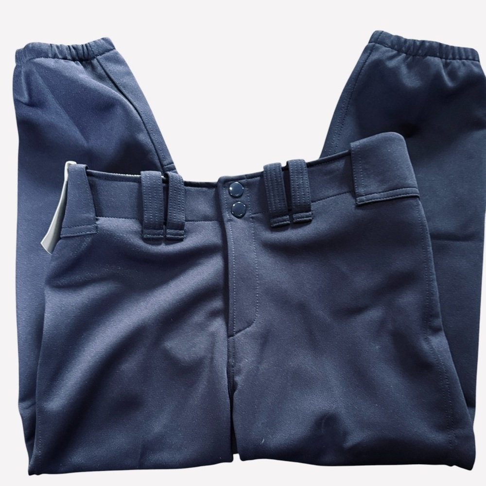 NWTS Mizuno Navy Women's Softball Pants, belt loops, elastic bottom, sz S